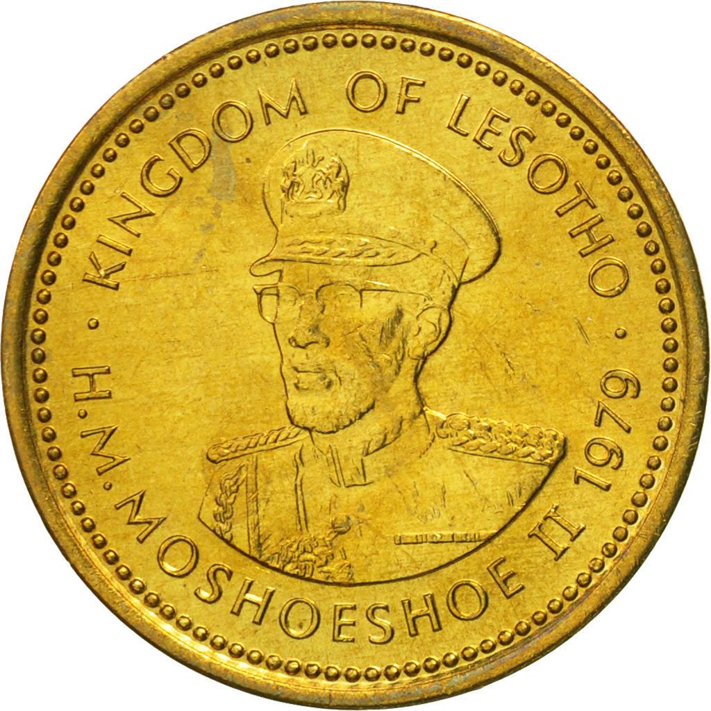 Lesotho | 1 Sente Coin | Basotho hat | Km:16 | 1979 - 1989