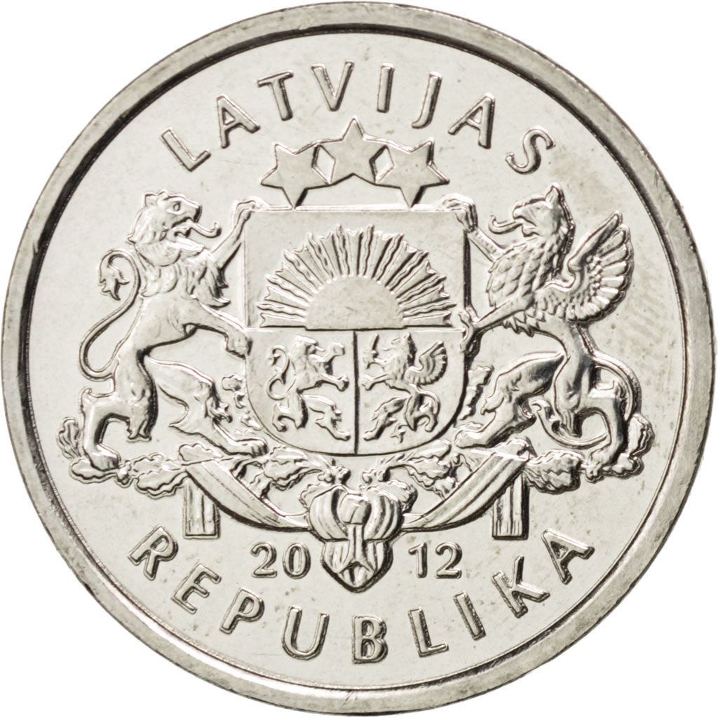 लातविया | 1 लाट्स सिक्का | क्रिसमस की घंटियाँ | KM:136 | 2012