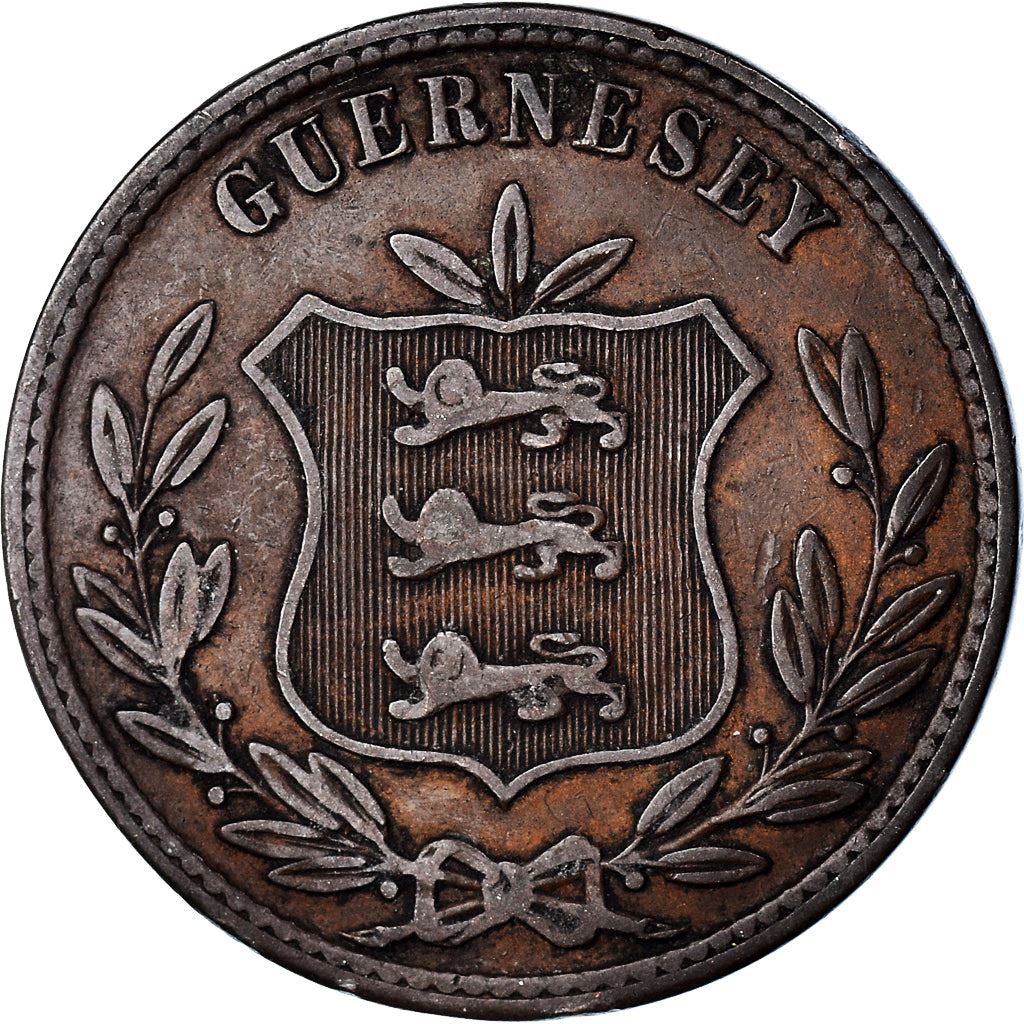 Guernsey 8 Doubles Coin | KM7 | 1864 - 1911