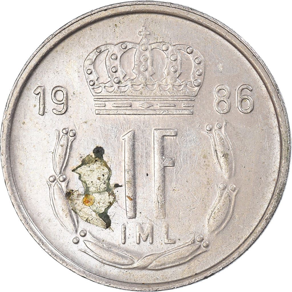 Luxembourg | 1 Franc Coin | Grand Duke Jean | Copper-nickel | KM:59 | 1986-1987