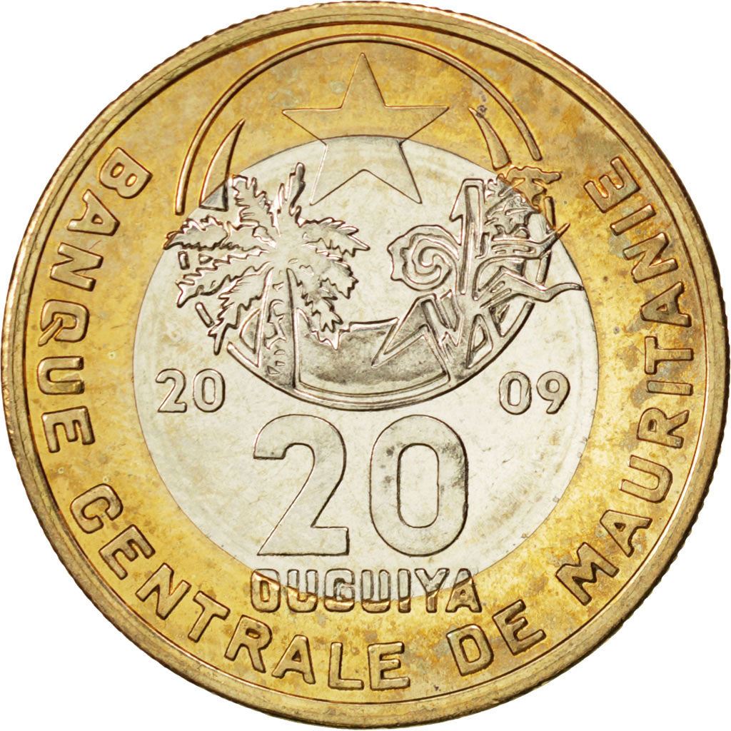 Mauritania | 20 Ouguiya Coin | Coat of Arms | Km:8 | 2009 - 2014