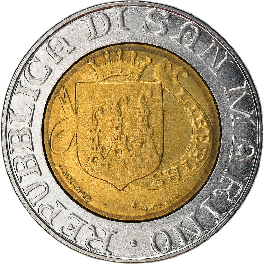 San Marino | 500 Lire Coin | Saint Marinus | Km:239 | 1989