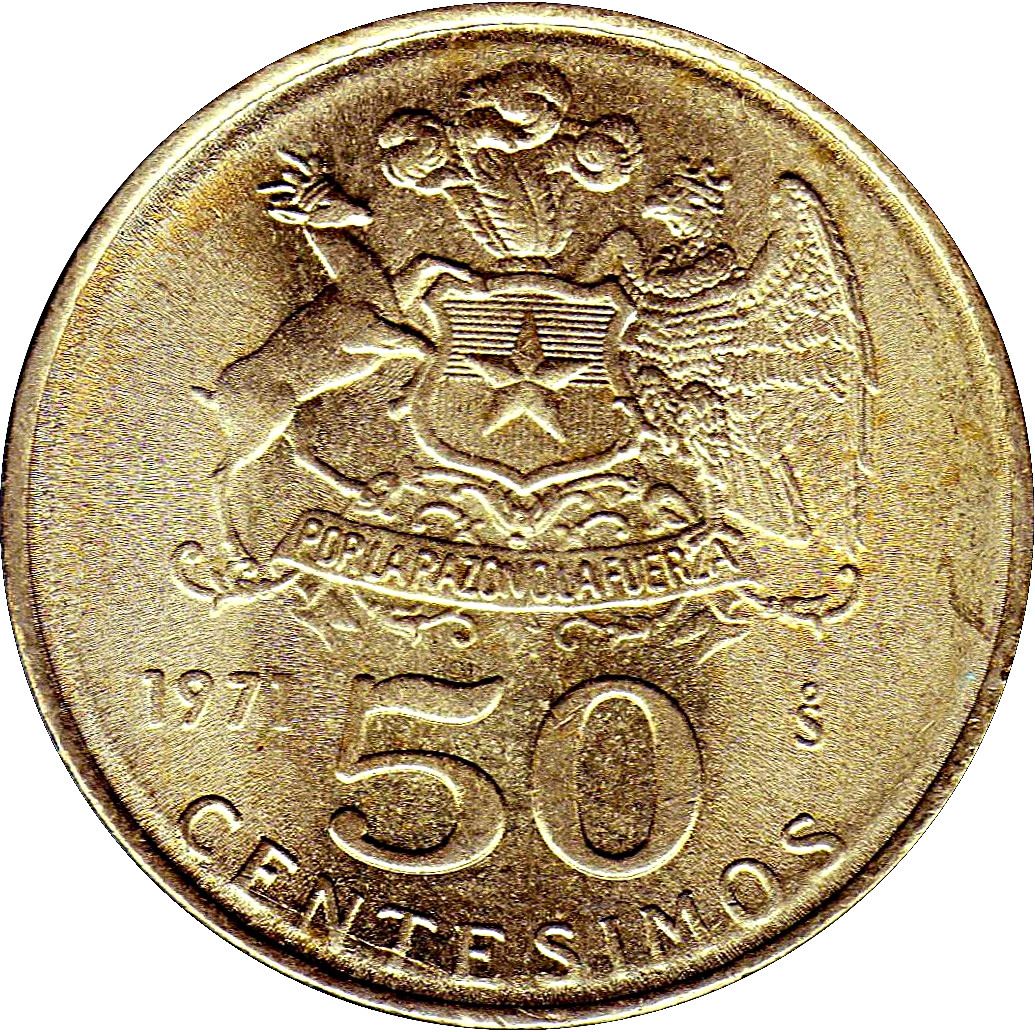 Chile 50 Centesimos | KM196 | 1971