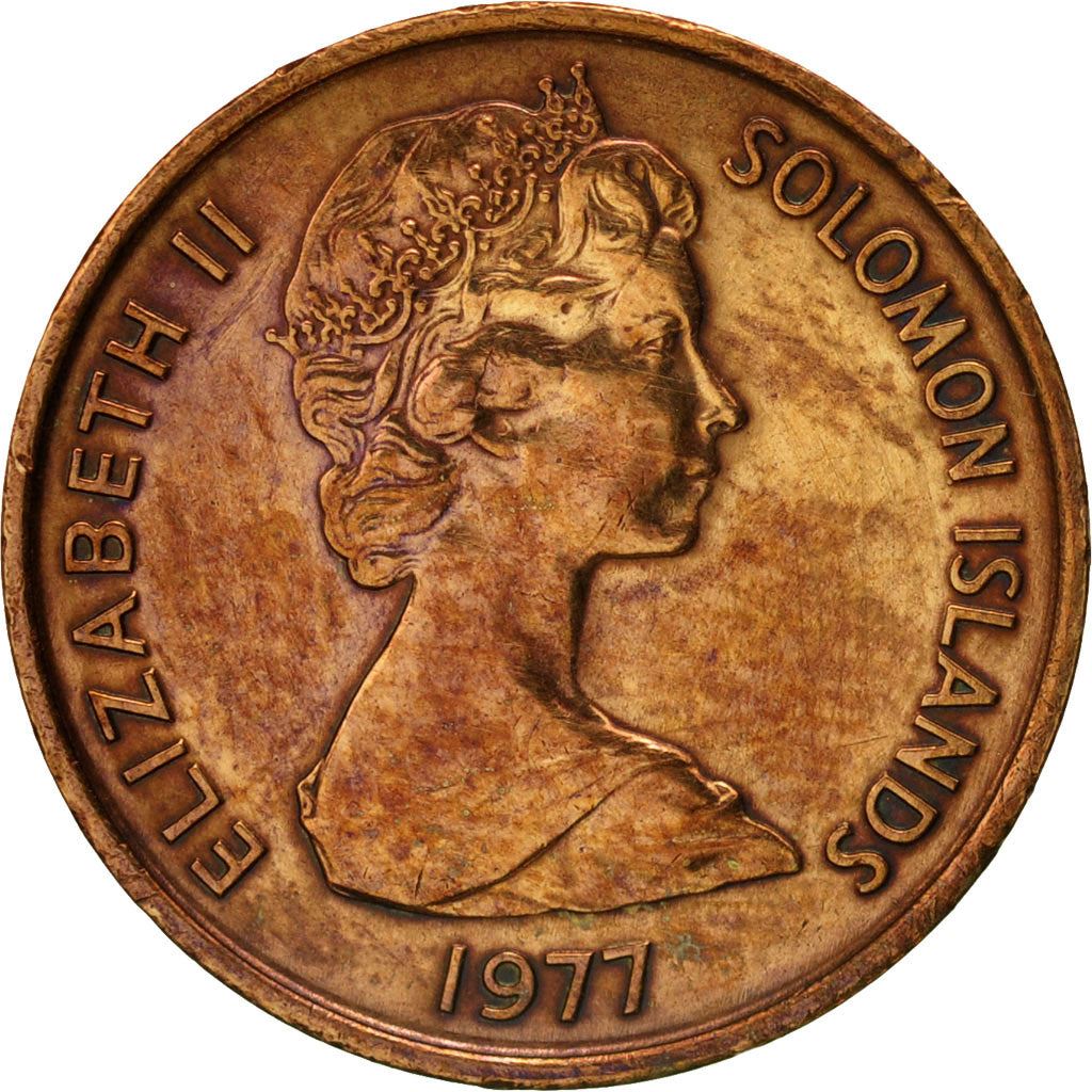 Salomonøerne | 1 Cent Mønt | Elizabeth II | Madskål | Km:1 | 1977 - 1983