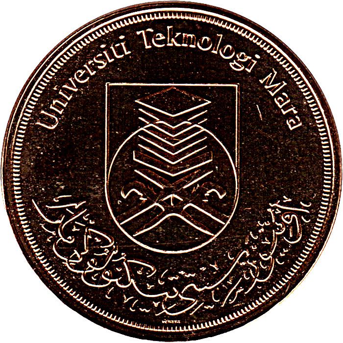 Malaysia 1 Ringgit - Agong XII Technical University Mara Coin KM141 2006 Nordic gold