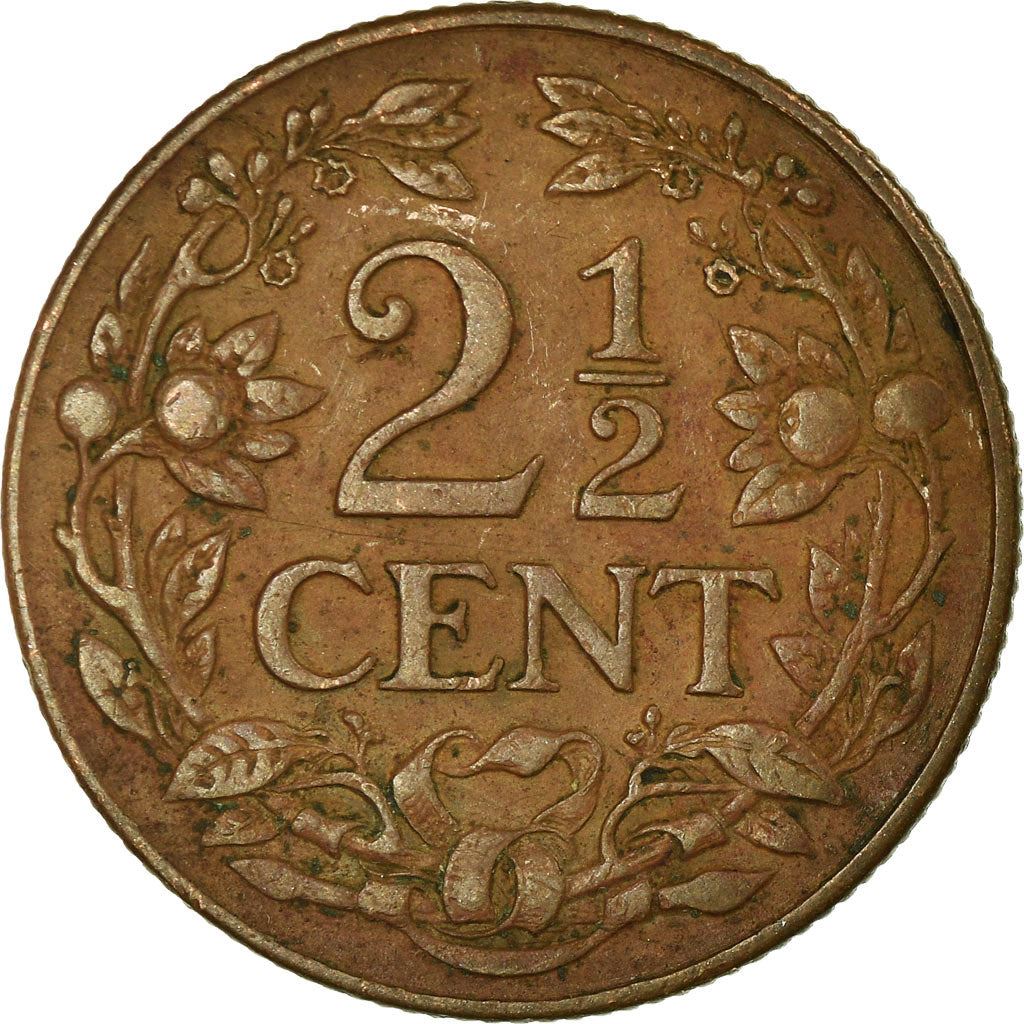 Curacao | 2.5 Cents Coin | Dutch Lion | Km:42 | 1944 - 1948