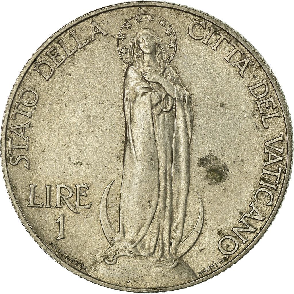 Vatican City | 1 Lira Coin | Virgin Mary | Km:5 | 1929 - 1937