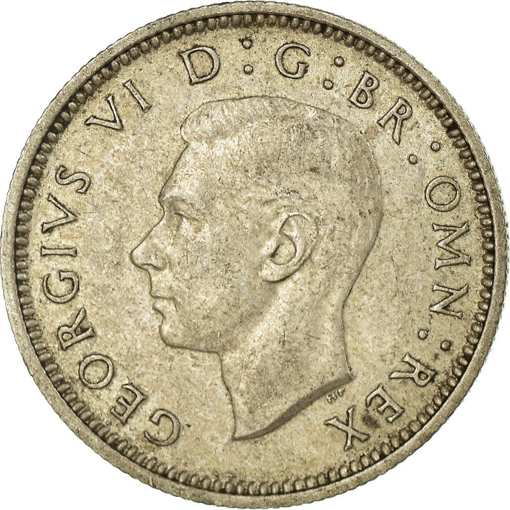 United Kingdom | 6 Pence Coin | George VI | KM:852 | 1937 - 1946