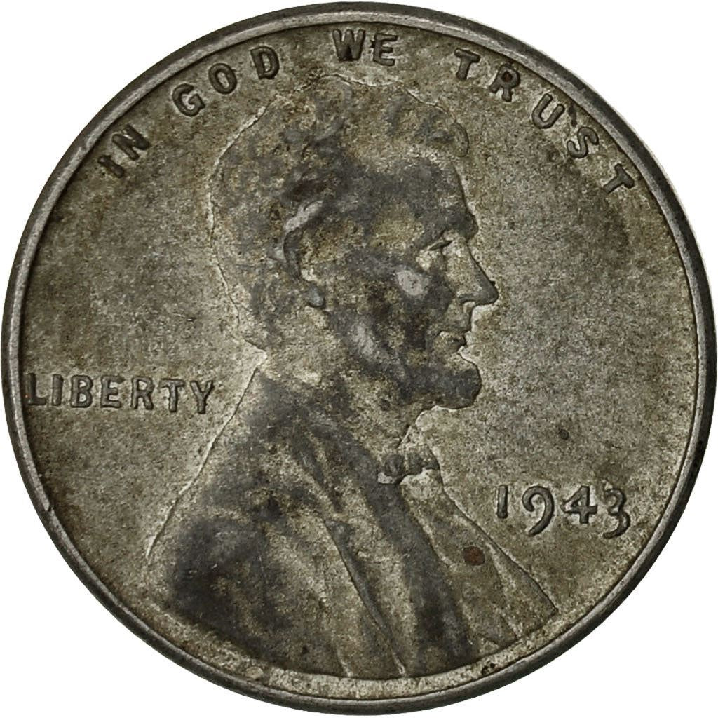 Estados Unidos | Moeda de 1 Cêntimo | Abraham Lincoln | Km:132A | 1943 - 1944