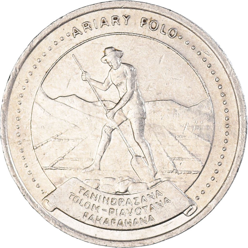 Madagaskaras | 10 Ariarių moneta | Žvaigždė | Darbininkas | Durpės | Km:13 | 1978