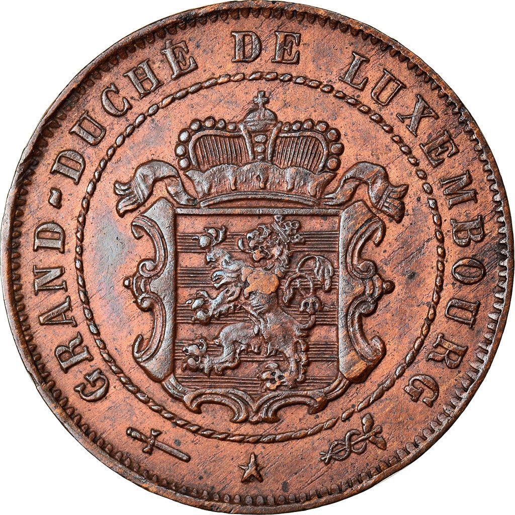 Luxembourg Coin Luxembourger 2.5 Centimes Coin | Willem III | Adolphe | Guillaume IV | KM21 | 1854 - 1908