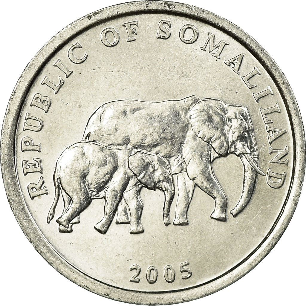 Somaliland | 5 Shillings Mynt | Elefanter | KM:19 | 2005