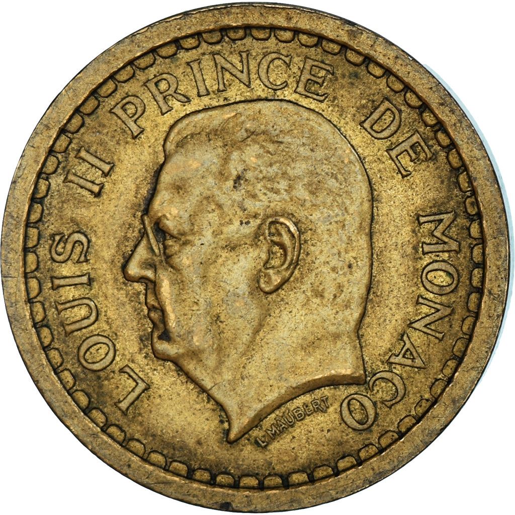 Monaco | 2 Francs Coin | Louis II | Km:121A | 1945