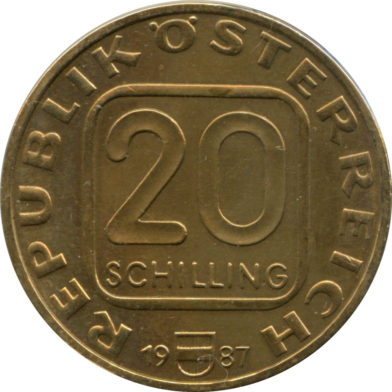 Austria | 20 Schilling Coin | Arcbishop Johann | Km:2980 | 1987 - 1993