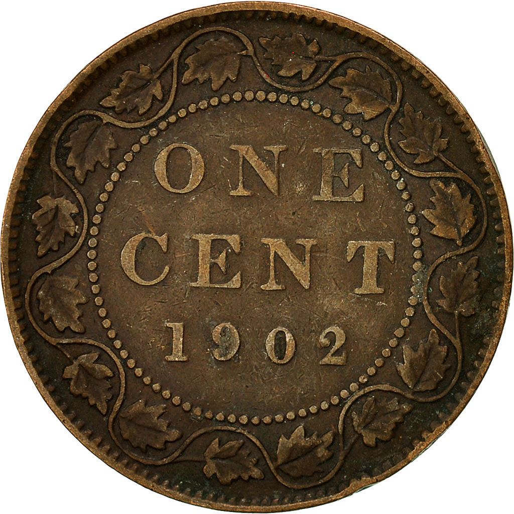 Canada | 1 Cent Coin | Bronze | Crown | Wreath | KM:8 | 1902-1910