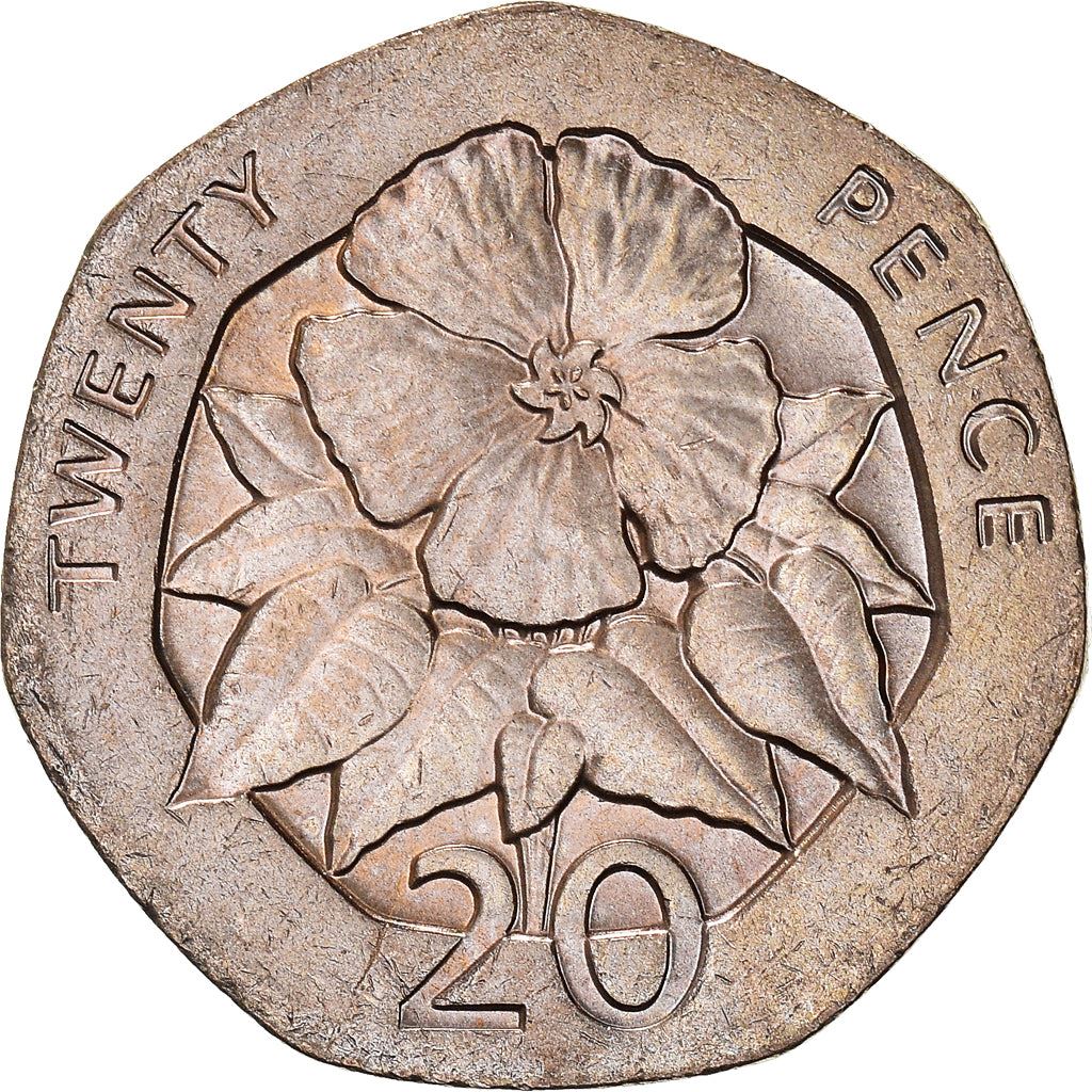 Sainte-Hélène et Ascension | Pièce de 20 Pence | Elizabeth II | Fleur d'ébène de Sainte-Hélène | Km : 21 | 1998 - 2022