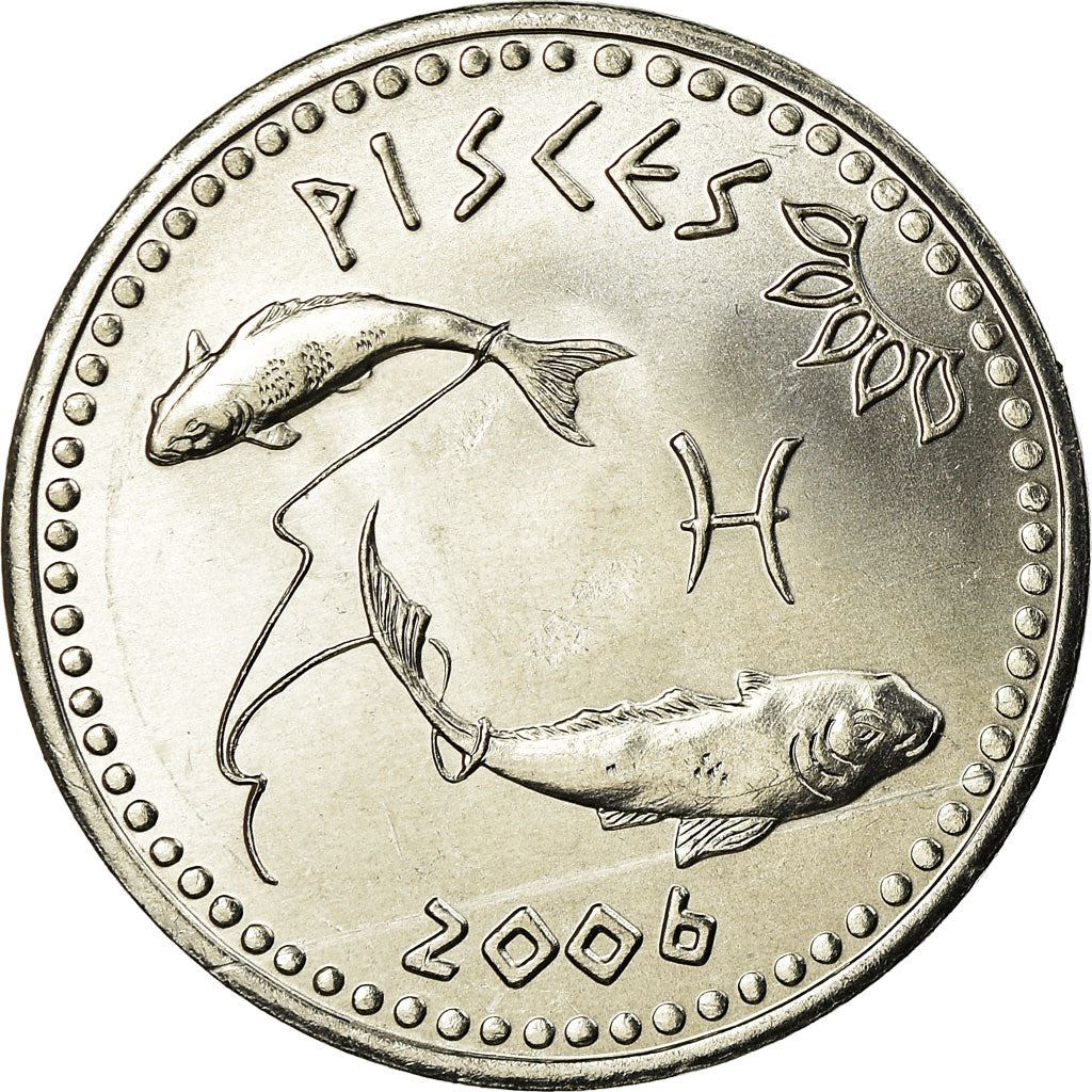 Somaliland | 10 Shillings Coin | Pisces | Stainless steel | KM:8 | 2006