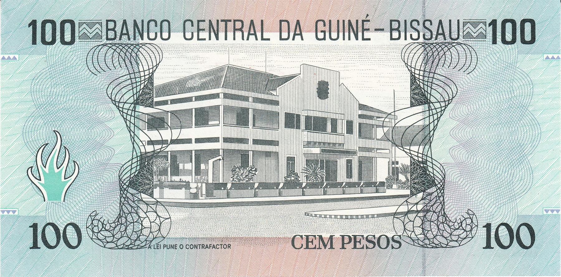 Guinea-Bissau | 100 Pesos Banknote | 1990 | Domingos Ramos | Wood Carving | National Bank