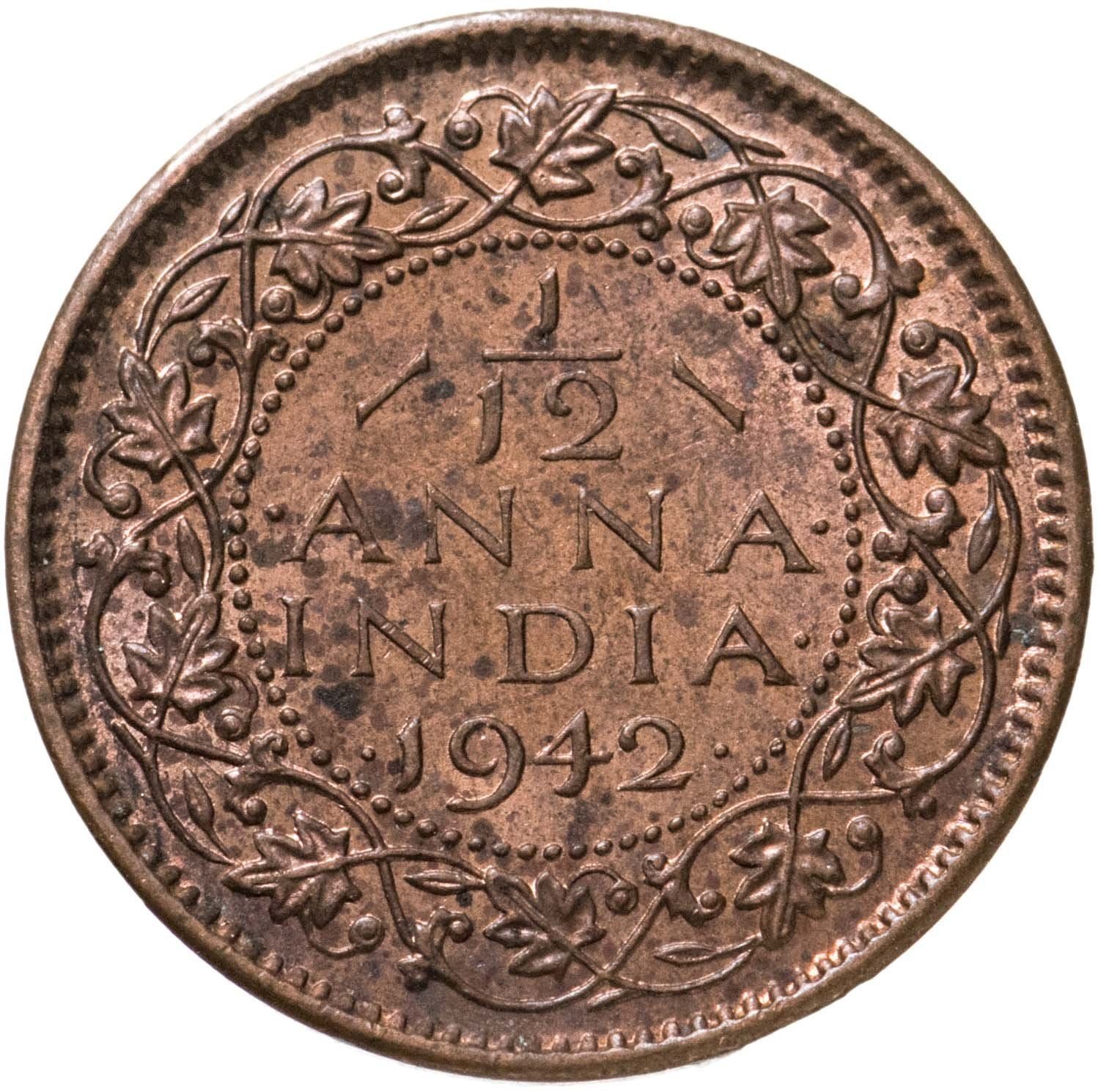 India - British | 1/12 Anna Coin | King George VI | Km:527 | 1939 - 1942