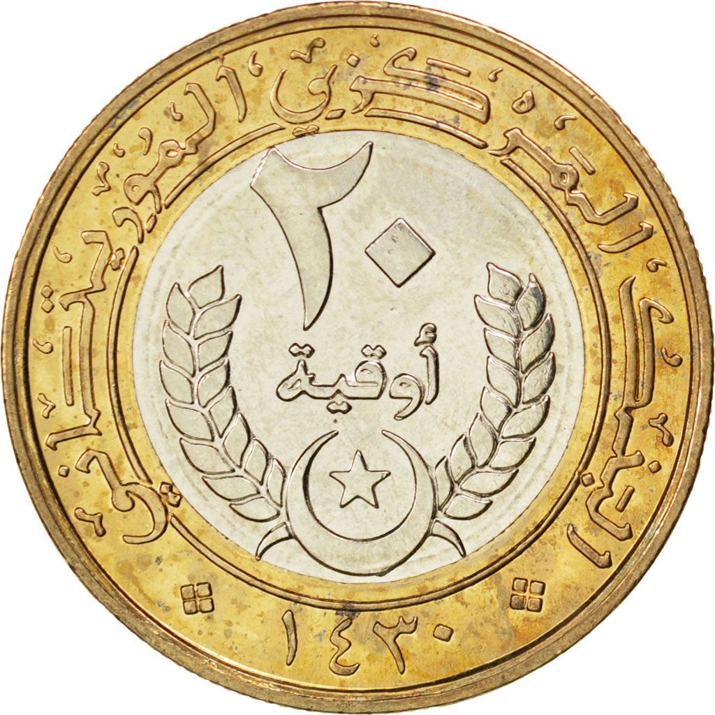 Mauritania | 20 Ouguiya Coin | Coat of Arms | Km:8 | 2009 - 2014
