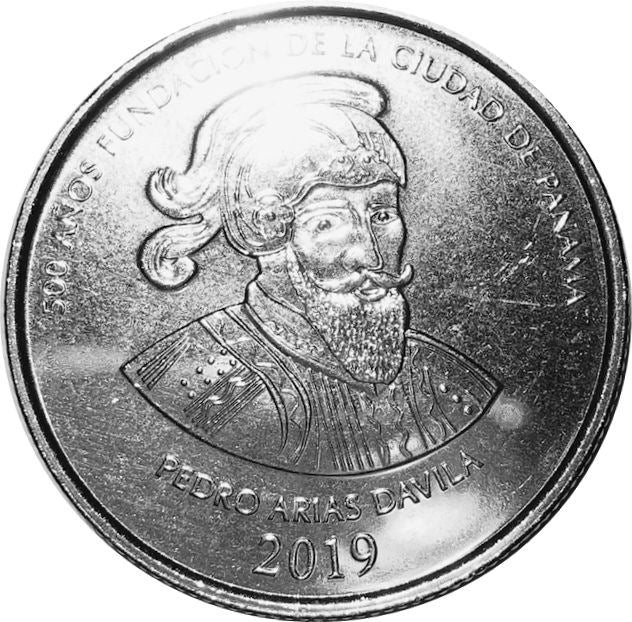 Panama 1/2 Balboa Coin | Pedro Arias Davila | KM183 | 2019