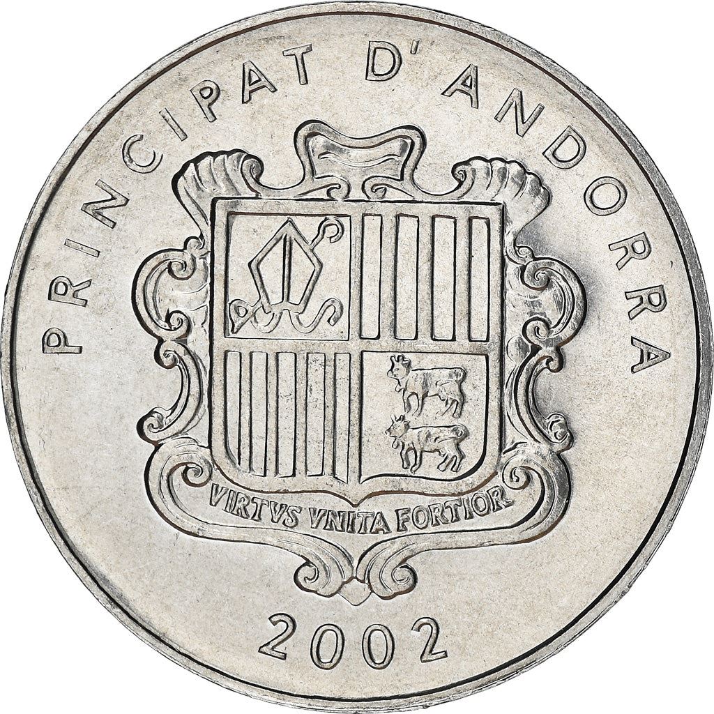 Andorra | 1 Centim Coin | Charlemagne | Km:176 | 2002