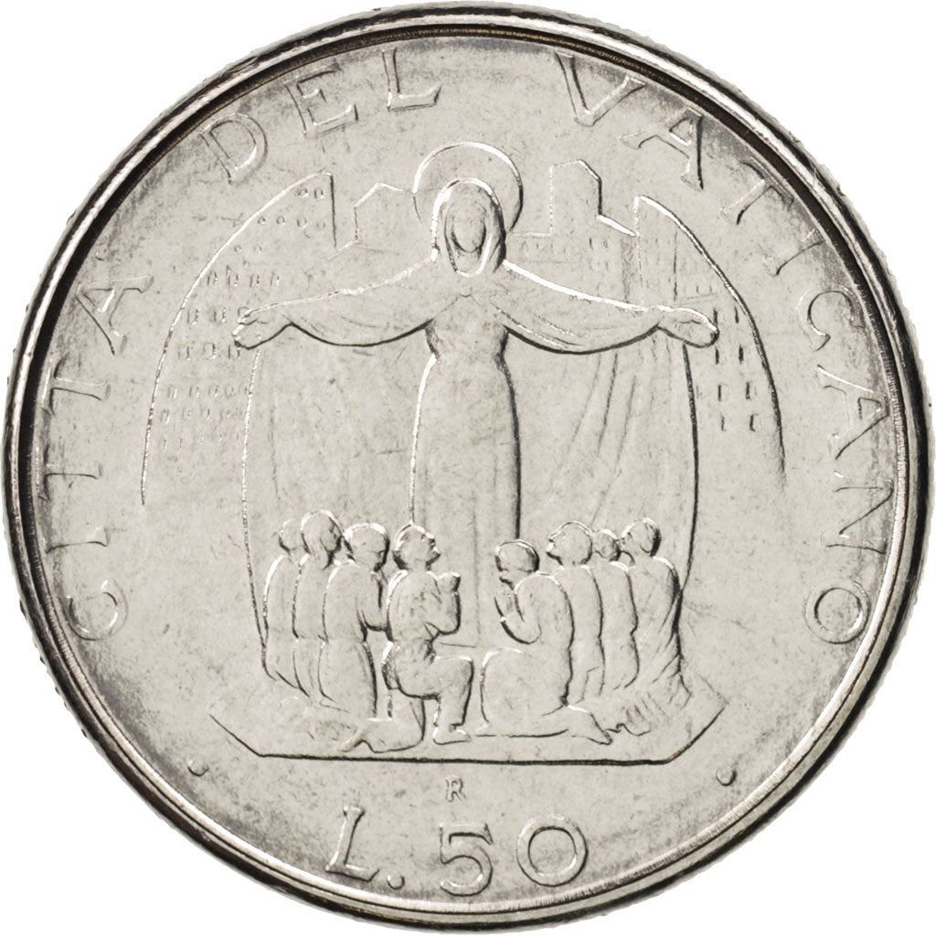 Watykan | Moneta 50 lirów | Matka Boska | Km:201 | 1987