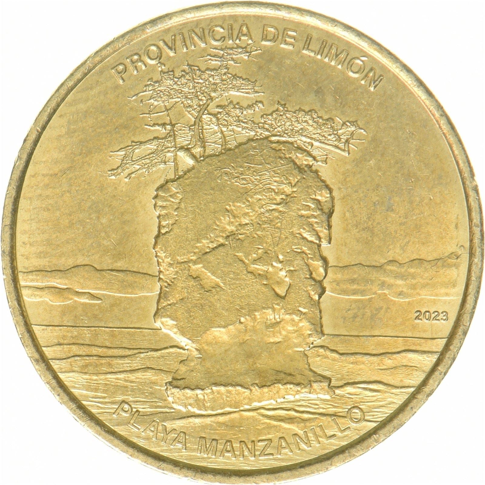 Costa Rica | 25 colón-mynt | Limón-provinsen | nikkelmessing | UC:211 | 2023