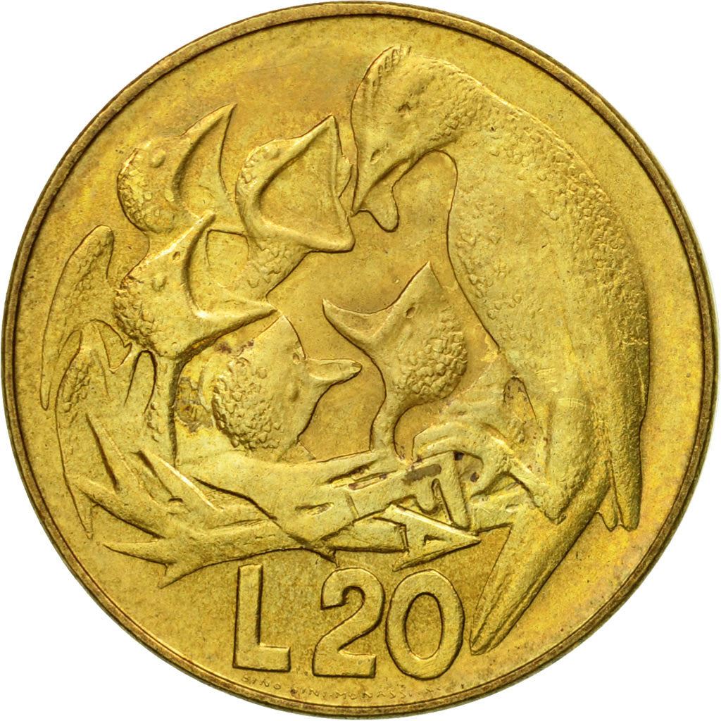 San Marino | 20 Lire Coin | FAO | Km:44 | 1975