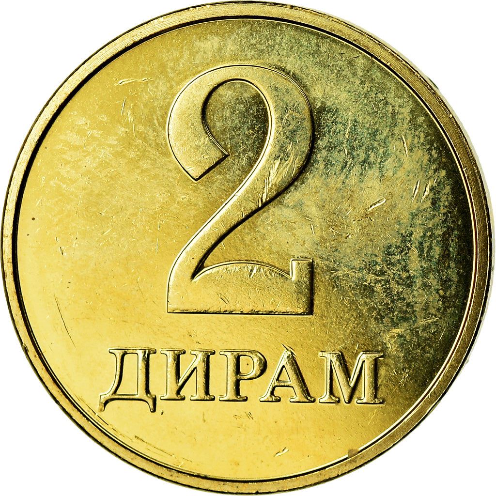 Tajikistan | 2 Diram Coin | Sunrise | Wheat | Cotton | Km:51 | 2019