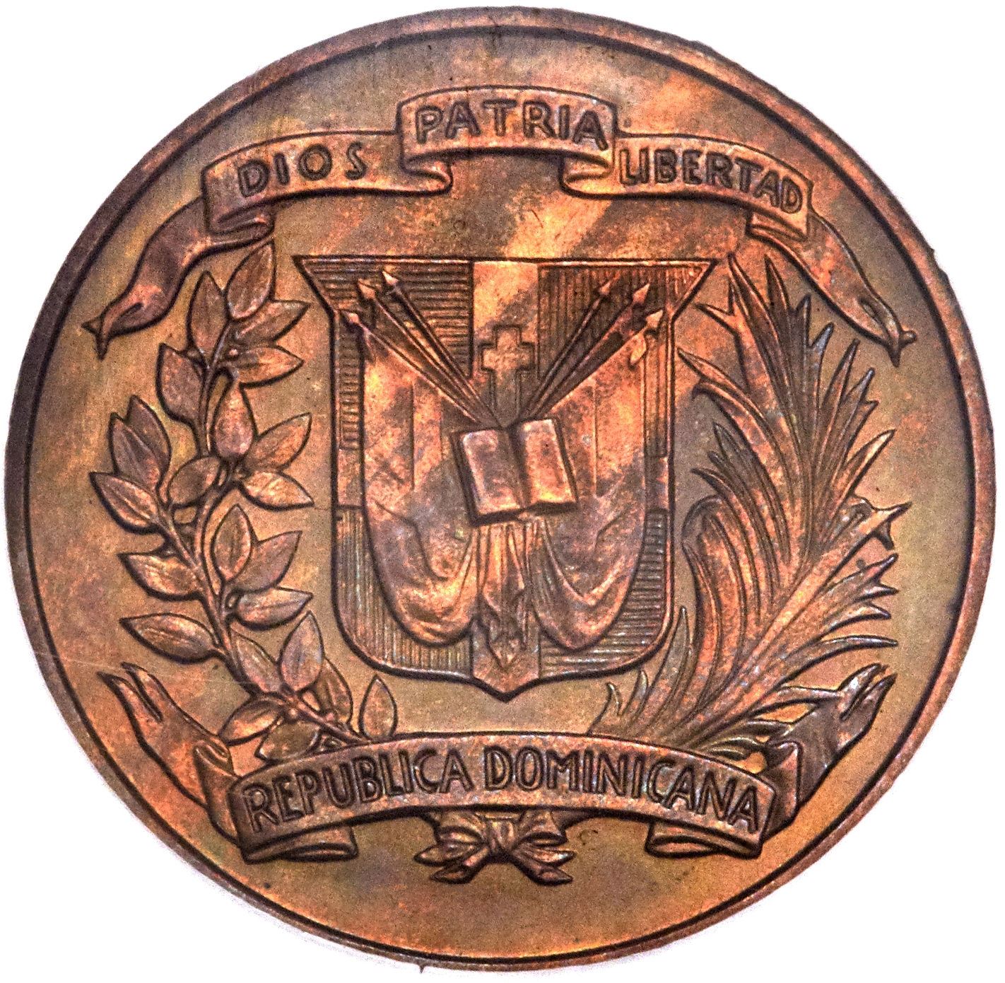 Dominican Republic 1 Centavo Coin | Liberty | KM17 | 1937 - 1961
