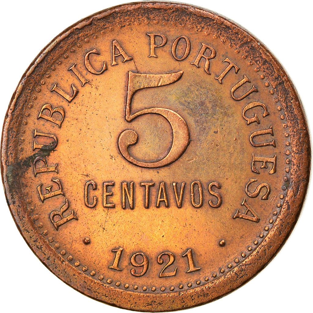 Portugal 5 Centavos Coin | Armillary Sphere | KM569 | 1920 - 1922