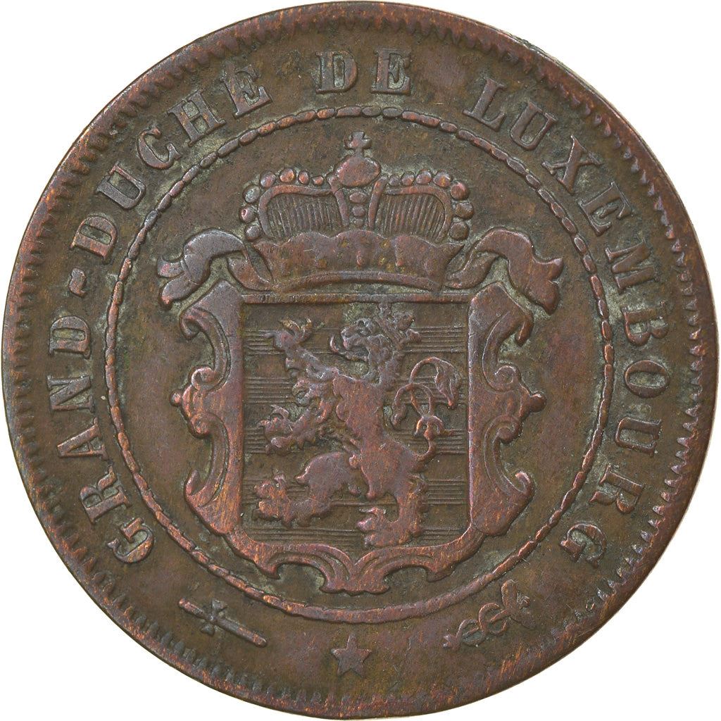Luxembourg Coin Luxembourger 2.5 Centimes Coin | Willem III | Adolphe | Guillaume IV | KM21 | 1854 - 1908