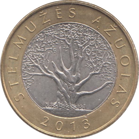 Lithuania 2 Litai | Stelmu�? Oak | Vytis | KM190 |