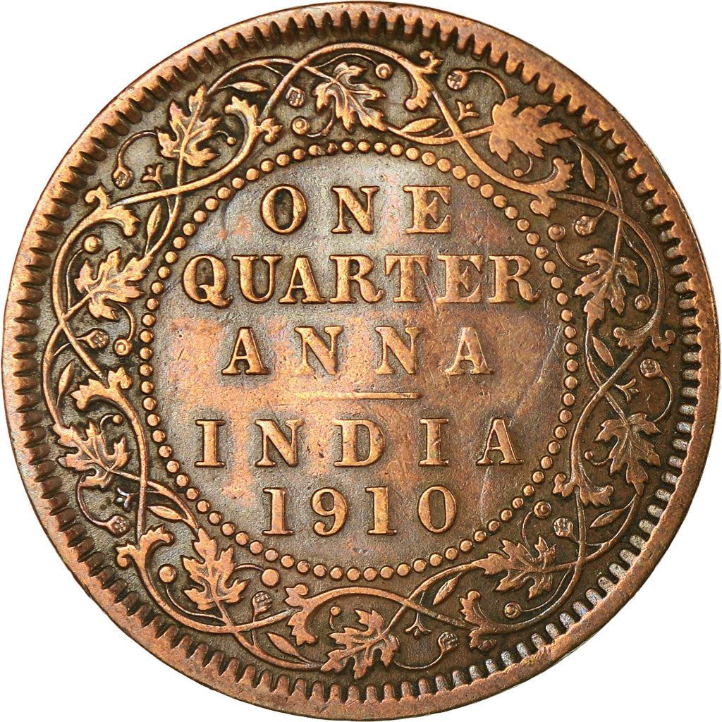 India - British | 1/4 Anna Coin | King Edward VII | Km:502 | 1906 - 1910