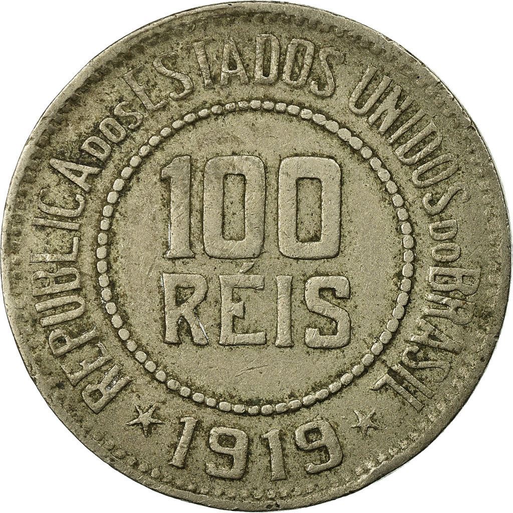 Brasil | Moeda de 100 Réis | Estrelas | Km:518 | 1918 - 1935