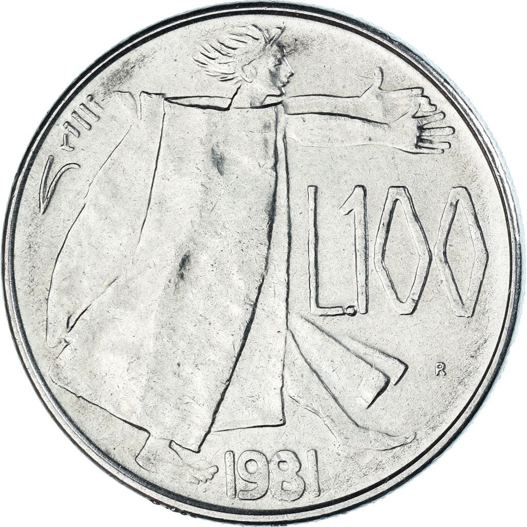 San Marino | 100 Lire Coin | Standing figure | Km:122 | 1981