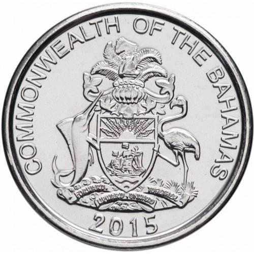 Bahamas | 5 Cents Coin | Pineapple | Flamingo | Marlin | KM221 | 2015 - 2016