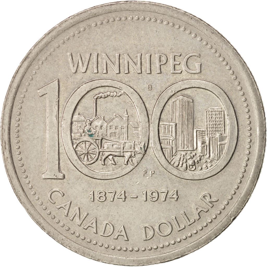 Canada | 1 Dollar Coin | Winnipeg | Nickel | KM:88 | 1974