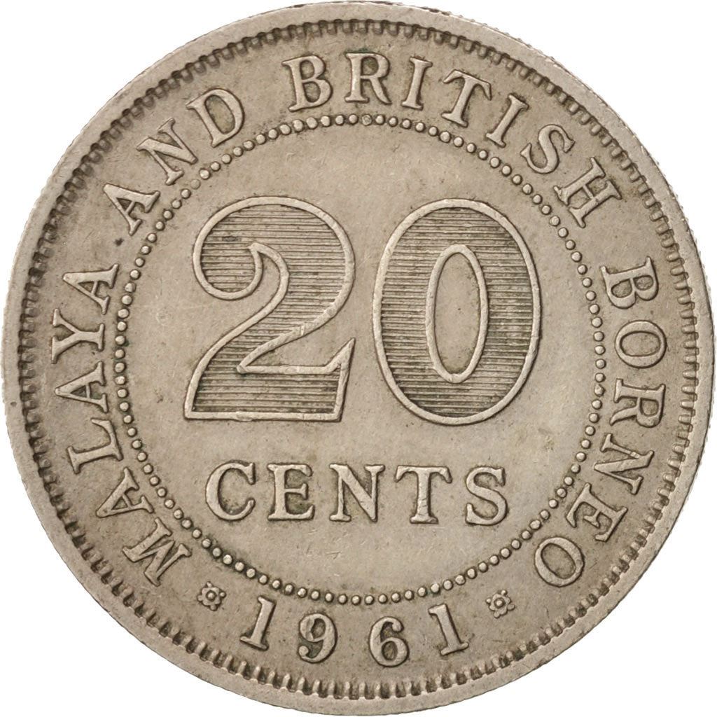 Malaya and British Borneo | 20 Cents Coin | Elizabeth II | Km:3 | 1954 - 1961