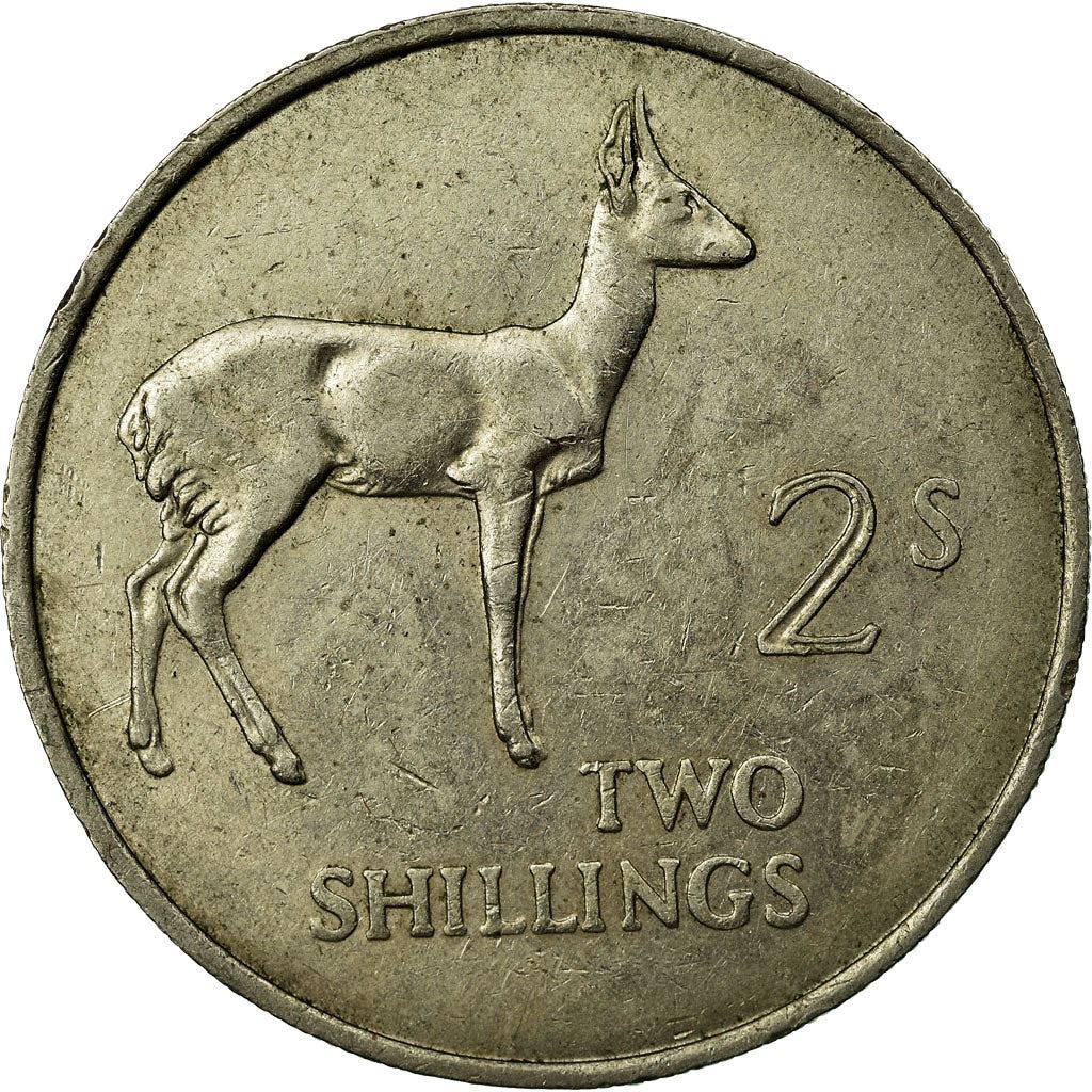 Zambia | 2 Shillings Coin | Bohor Reedbuck | Km:3 | 1964