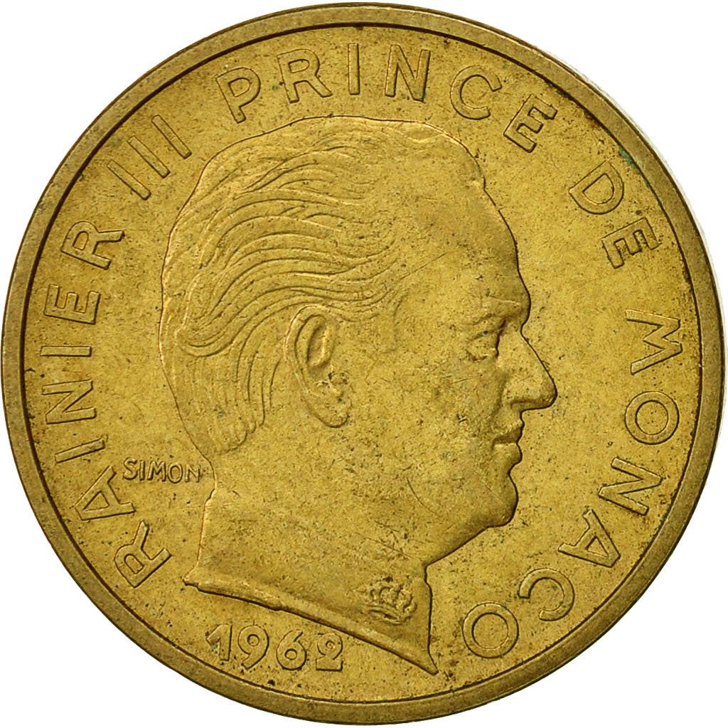 Monaco | 50 Centimes Coin | Rainier III | Km:144 | 1962