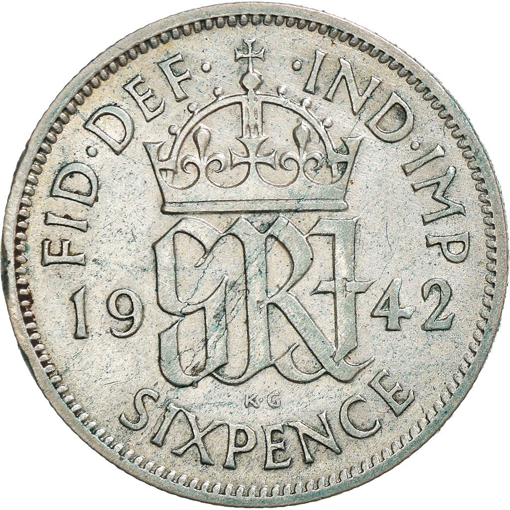 United Kingdom | 6 Pence Coin | George VI | KM:852 | 1937 - 1946