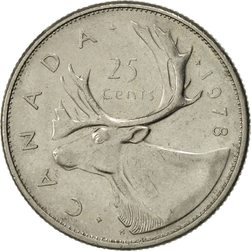 Canada | 25 Cents Coin | Nickel | 2nd portrait | KM:62b | 1968-1978