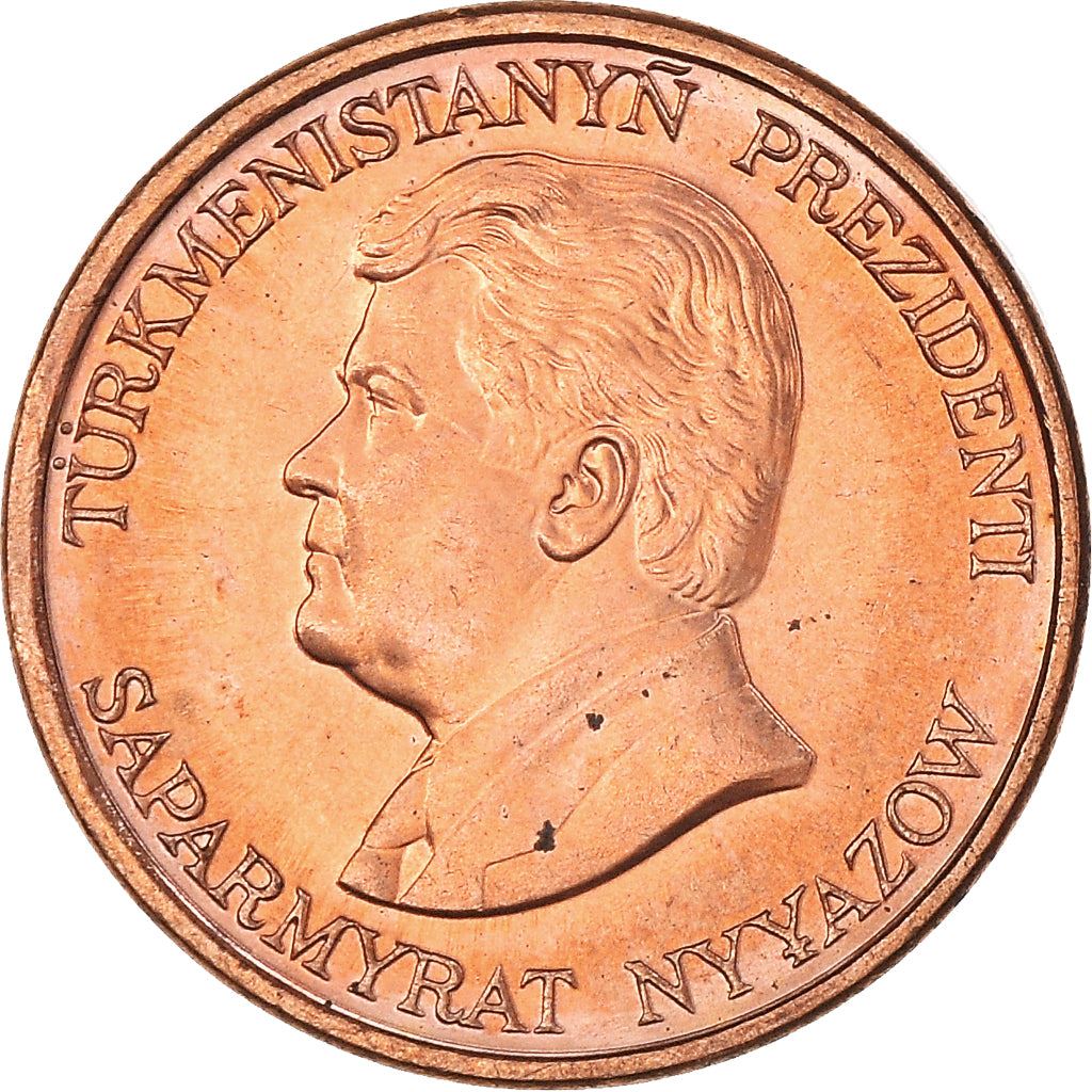 Turkmenistan 1 Teňňe Coin | Saparmurat Niyazov | KM1 | 1993