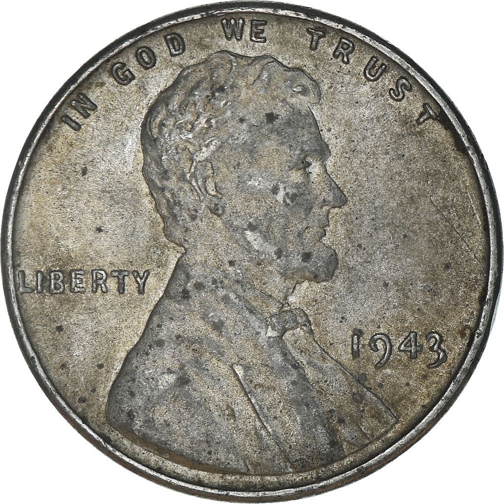 Estados Unidos | Moeda de 1 Cêntimo | Abraham Lincoln | Km:132A | 1943 - 1944