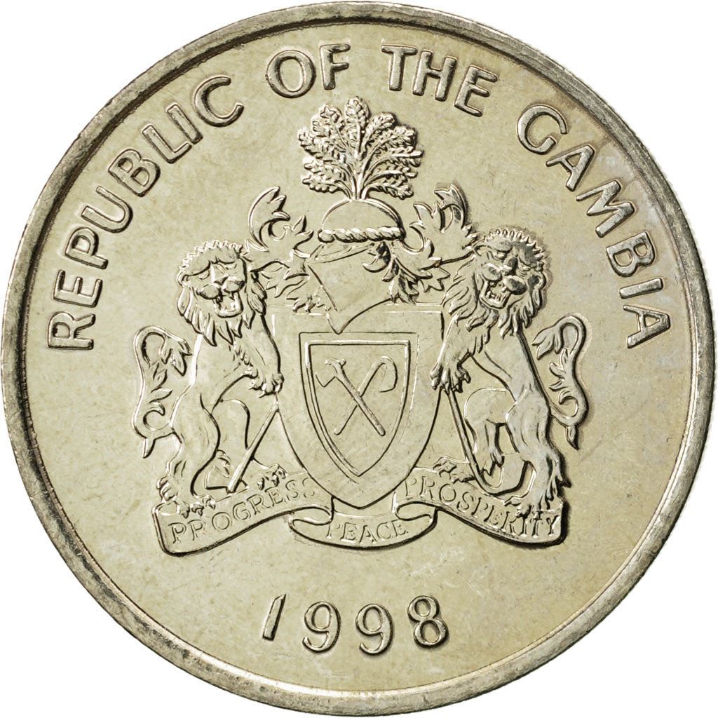 The Gambia | 50 Bututs Coin | African ox | Km:58 | 1998