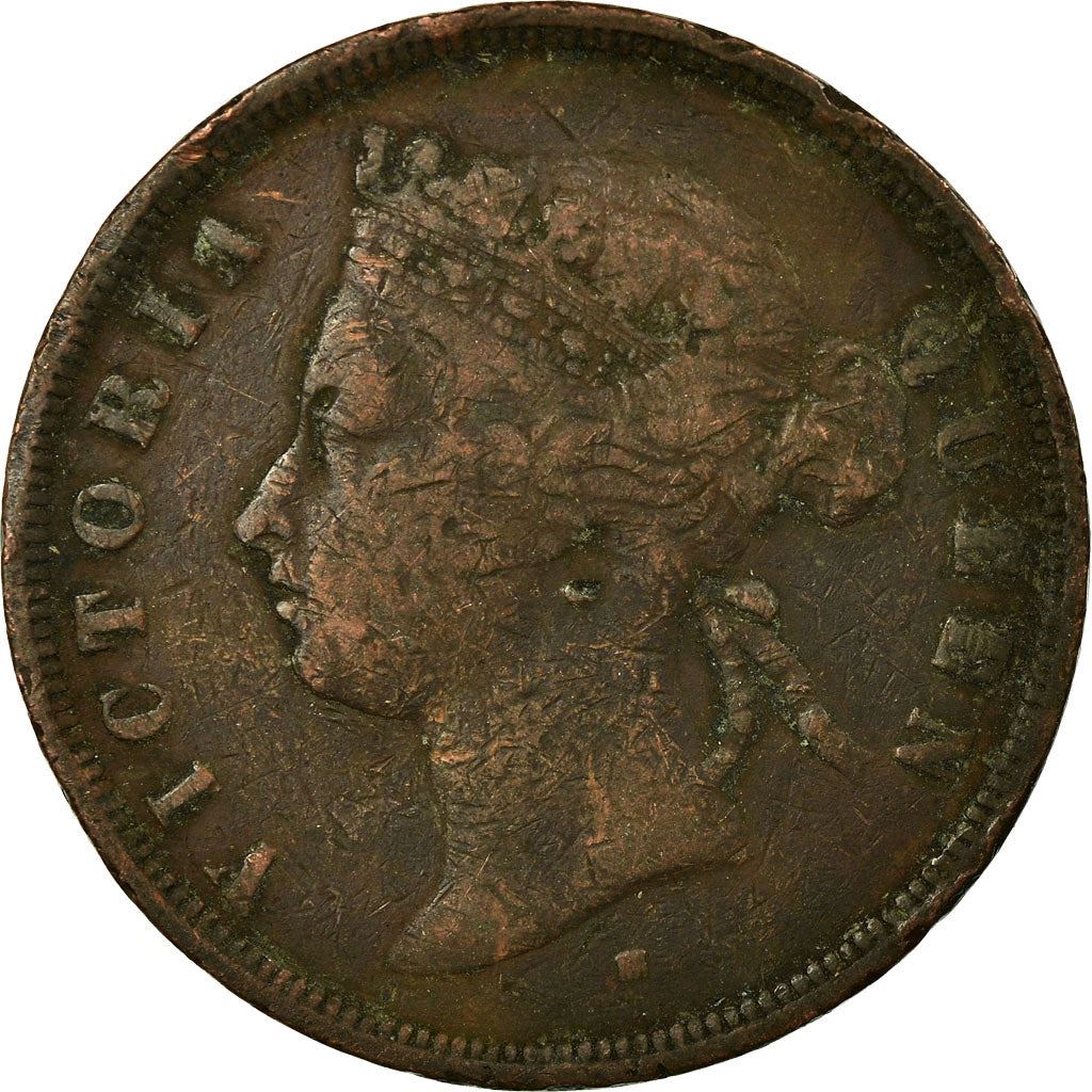 Straits Settlements | 1 Cent Coin | Queen Victoria | Copper | KM:9 | 1872-1883