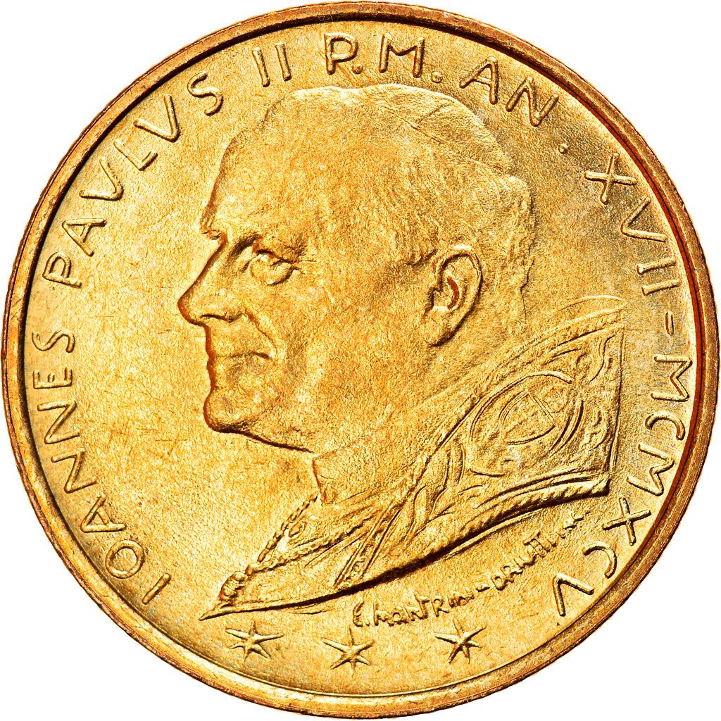 Vatican City | 200 Lire Coin | John Paul II | Km:266 | 1995