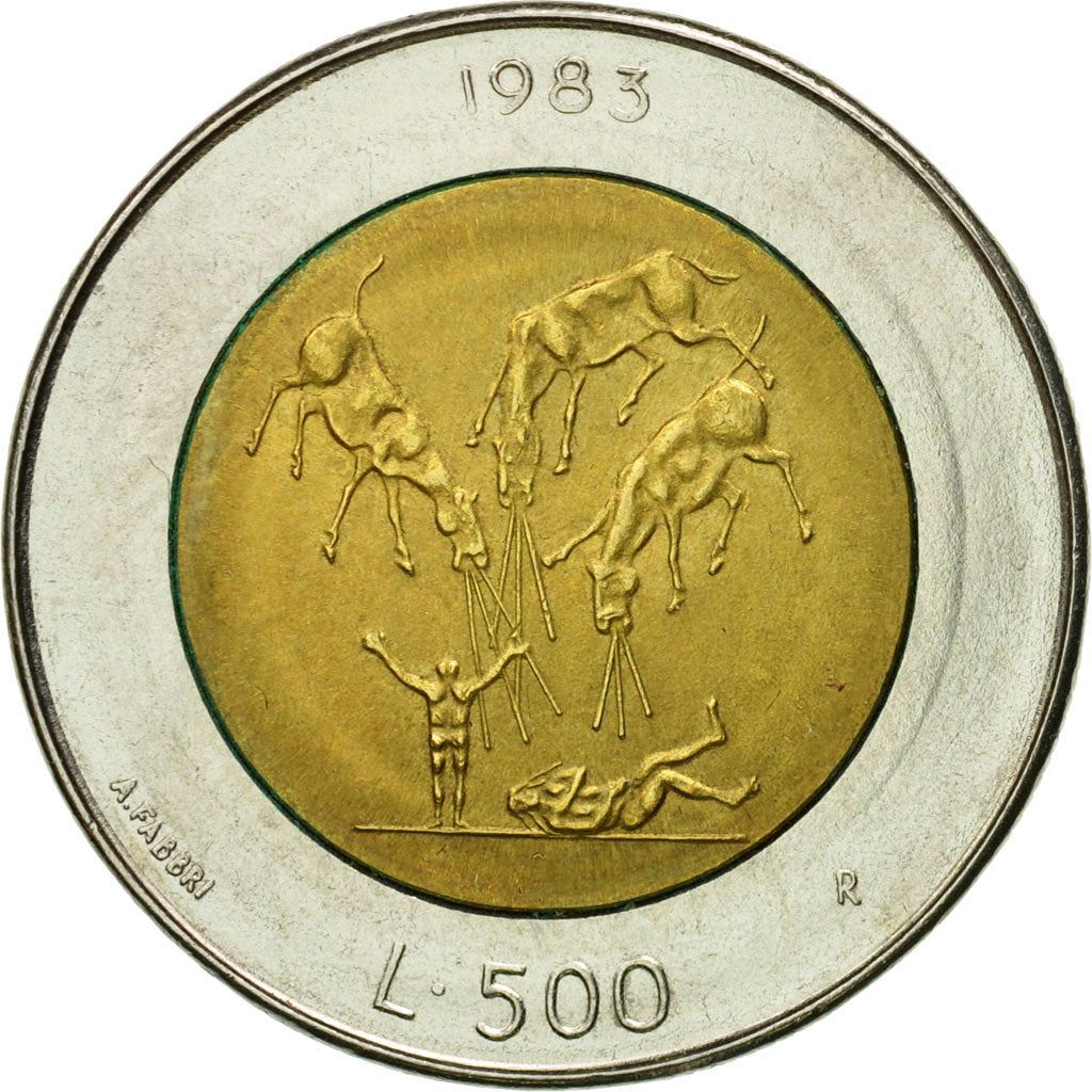 San Marino | 500 Lire Coin | Threats of nuclear war | Km:153 | 1983